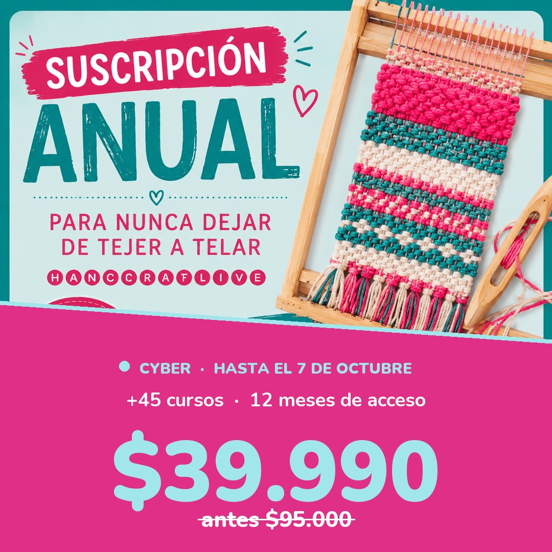 Suscripción Anual a Más de 45 Cursos de Telar Online – Aprende Telar María, Mapuche y Más